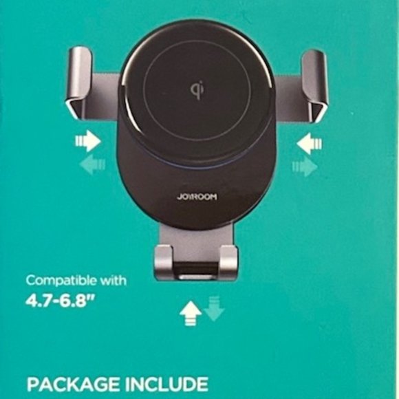 JOYROOM 15W WIRELESS CHARGING GRAVITY CAR HOLDER W/ VENT CLIP - Picture 4 of 4